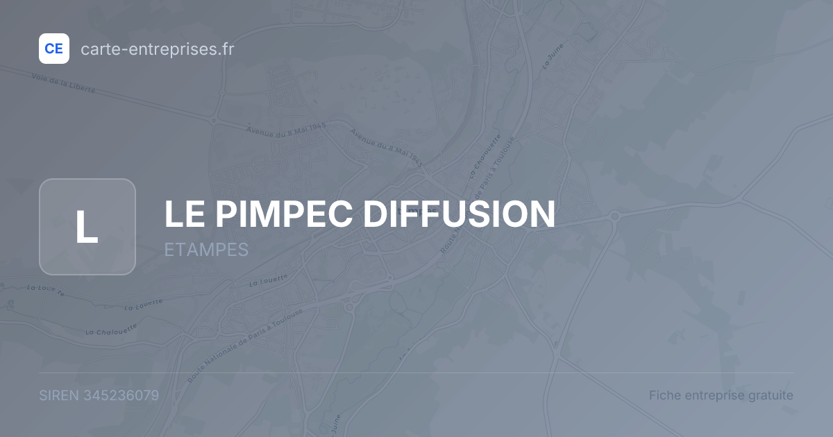 LE PIMPEC DIFFUSION — 345236079 — fiche entreprise