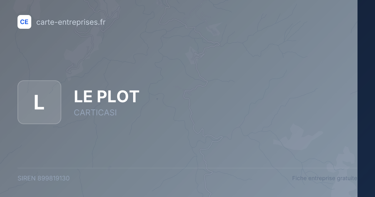 LE PLOT — 899819130 — fiche entreprise