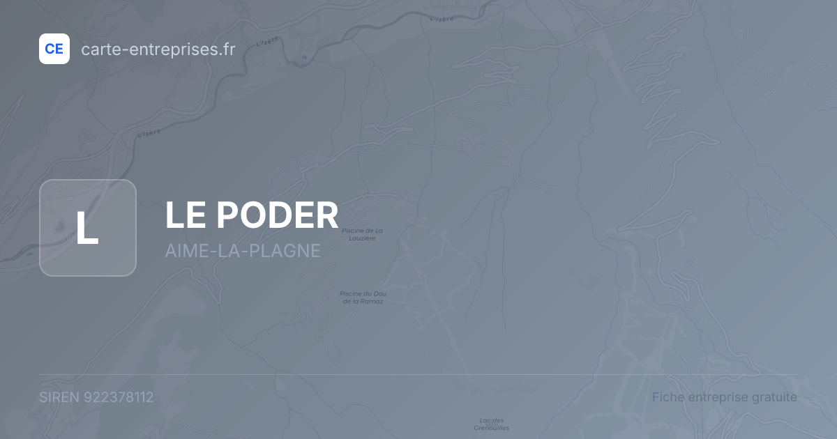 LE PODER — 922378112 — fiche entreprise