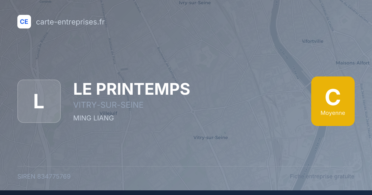 LE PRINTEMPS — 834775769 — fiche entreprise