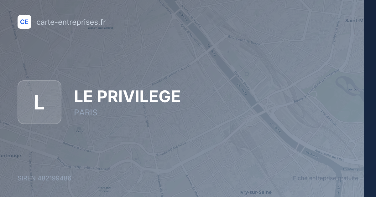 LE PRIVILEGE — 482199486 — fiche entreprise