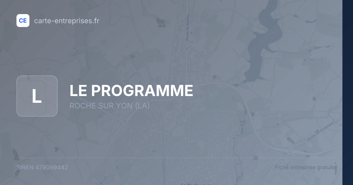 LE PROGRAMME — 479099442 — fiche entreprise