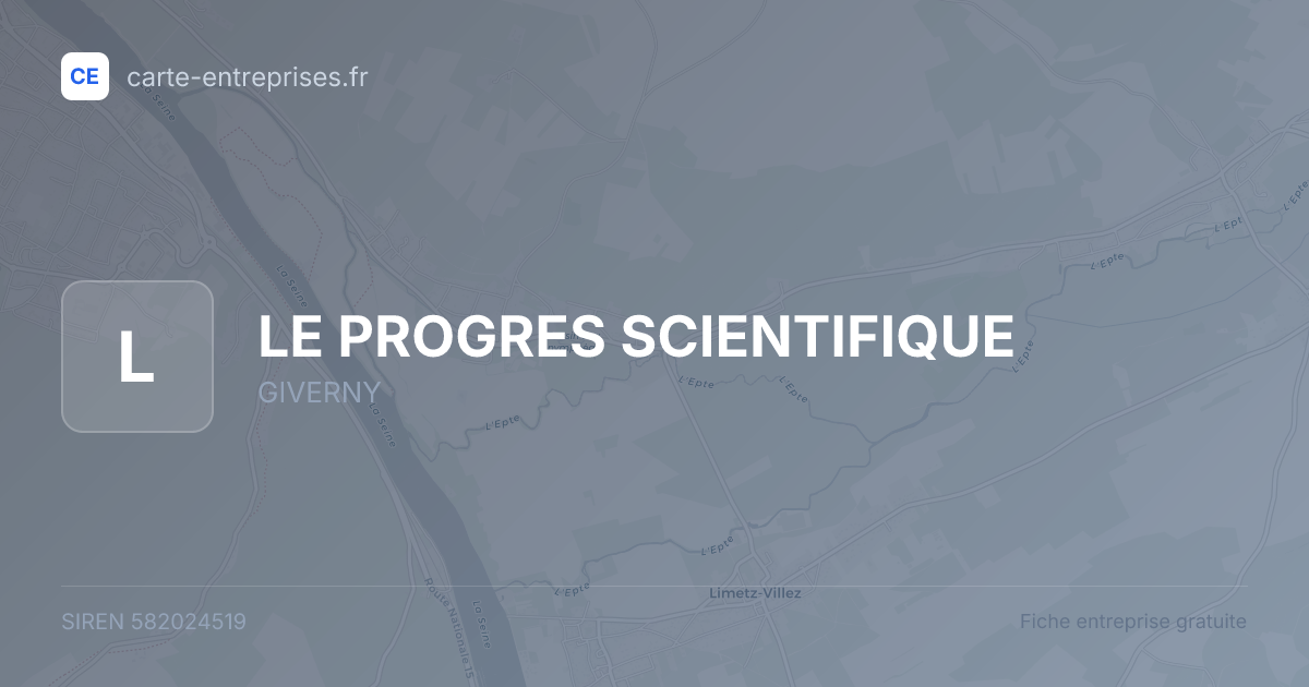 LE PROGRES SCIENTIFIQUE — 582024519 — fiche entreprise