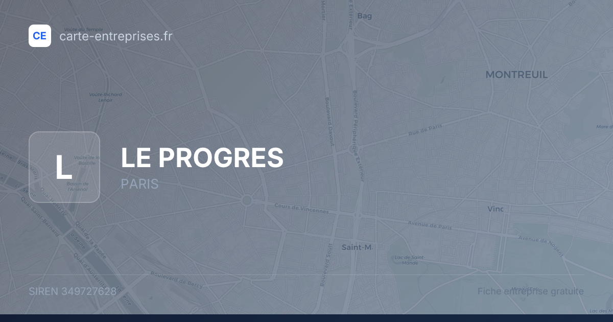 LE PROGRES — 349727628 — fiche entreprise