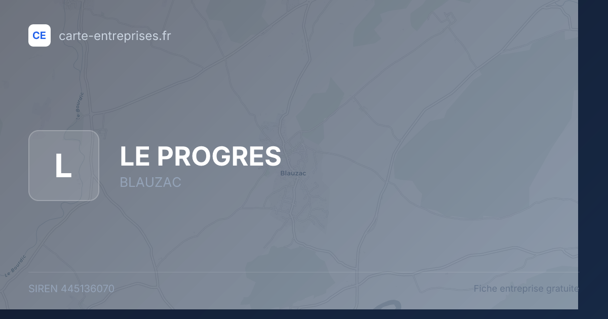 LE PROGRES — 445136070 — fiche entreprise