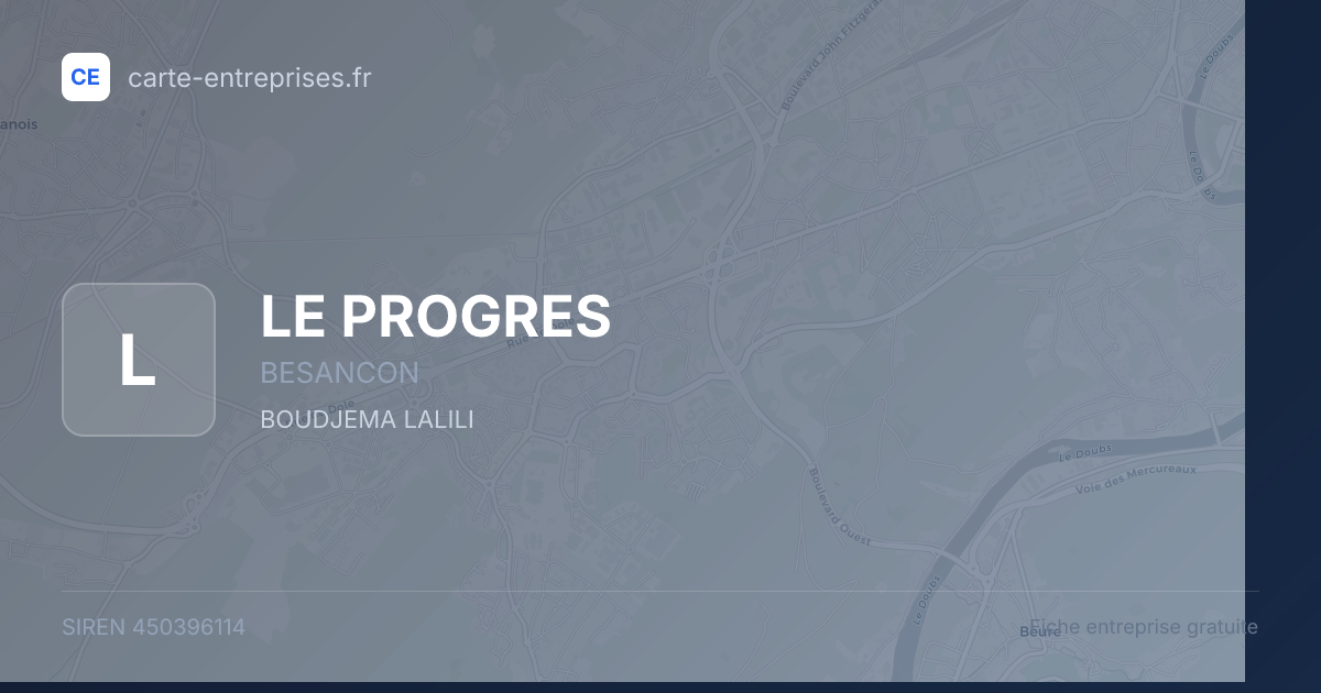 LE PROGRES — 450396114 — fiche entreprise