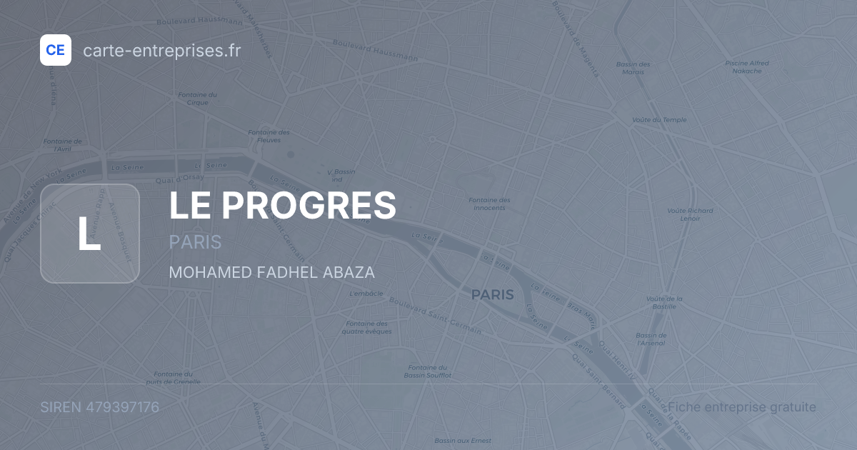 LE PROGRES — 479397176 — fiche entreprise