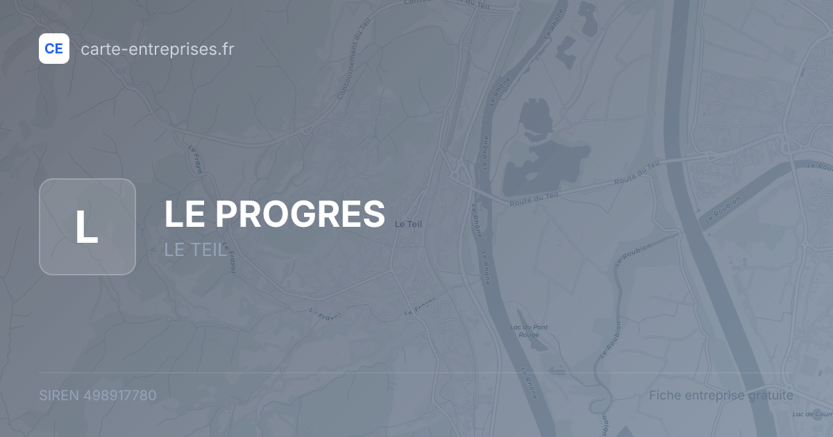 LE PROGRES — 498917780 — fiche entreprise