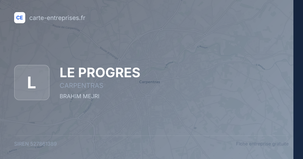LE PROGRES — 527861389 — fiche entreprise