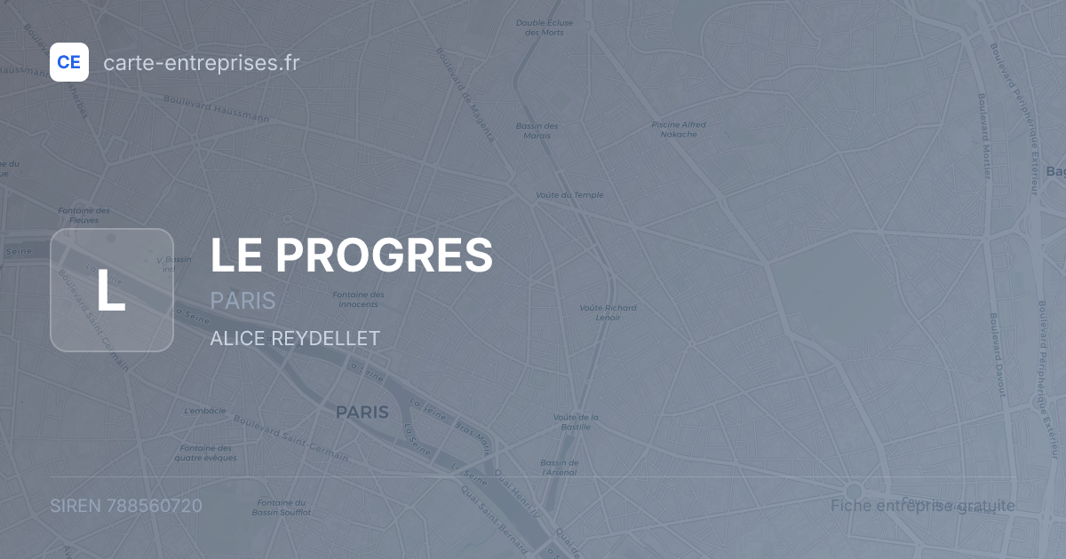 LE PROGRES — 788560720 — fiche entreprise