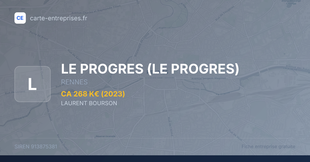 LE PROGRES — 913875381 — fiche entreprise