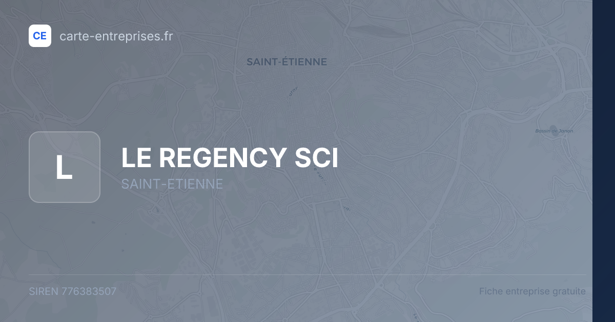 LE REGENCY SCI — 776383507 — fiche entreprise