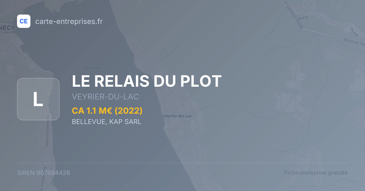 LE RELAIS DU PLOT — 907694426 — fiche entreprise