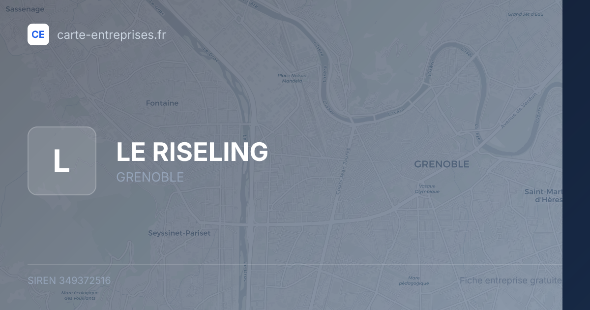 LE RISELING — 349372516 — fiche entreprise