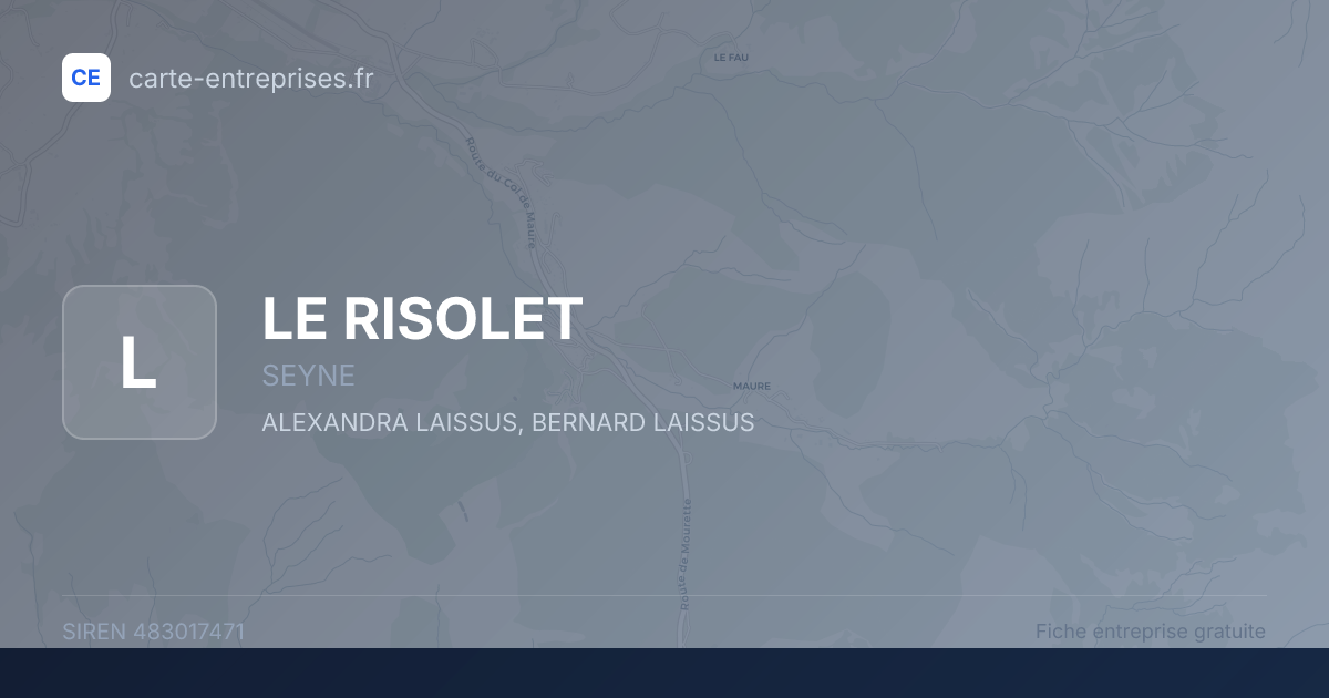 LE RISOLET — 483017471 — fiche entreprise