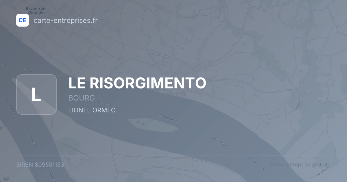 LE RISORGIMENTO — 809551153 — fiche entreprise