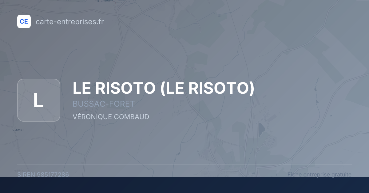 LE RISOTO — 985177286 — fiche entreprise