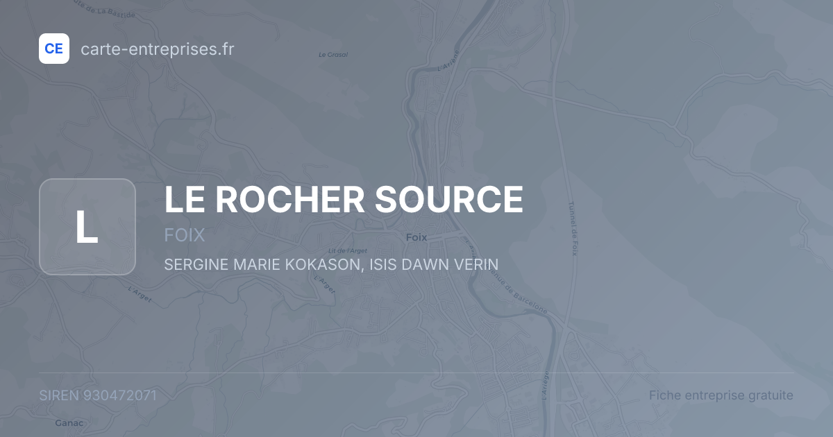 LE ROCHER SOURCE — 930472071 — fiche entreprise
