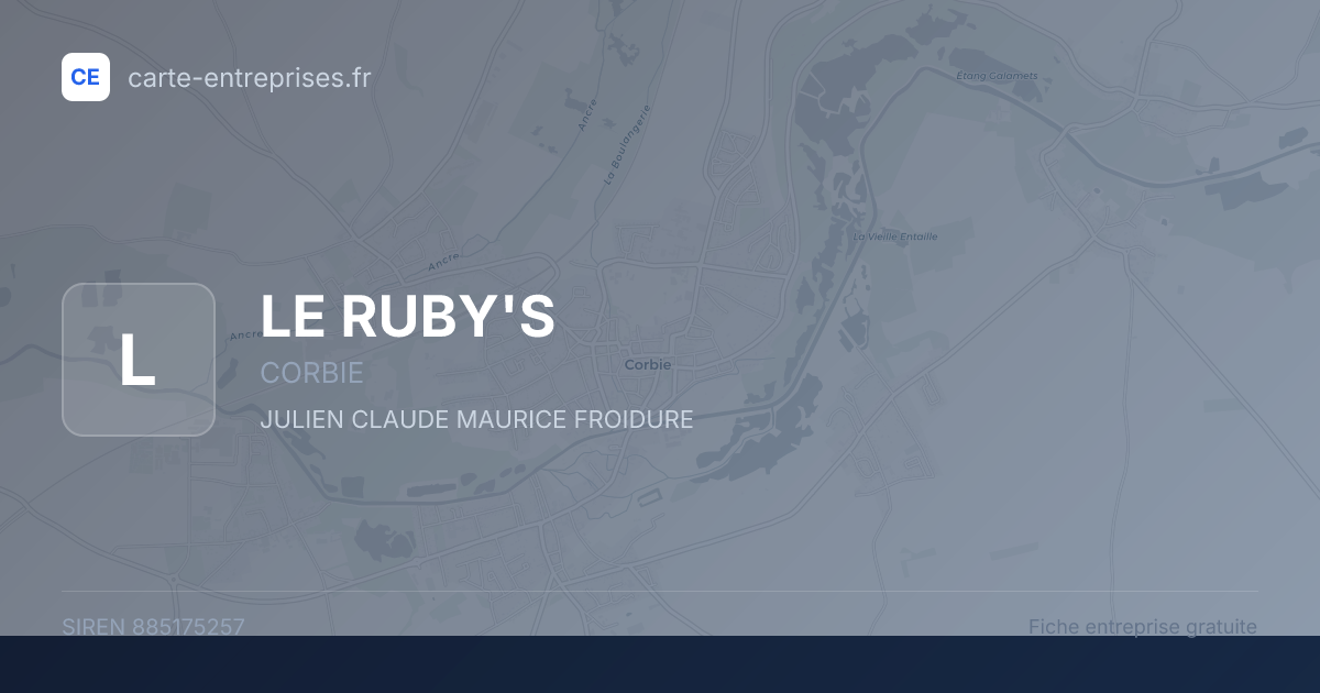 LE RUBY'S — 885175257 — fiche entreprise