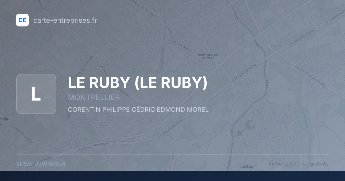 LE RUBY — 999166804 — fiche entreprise