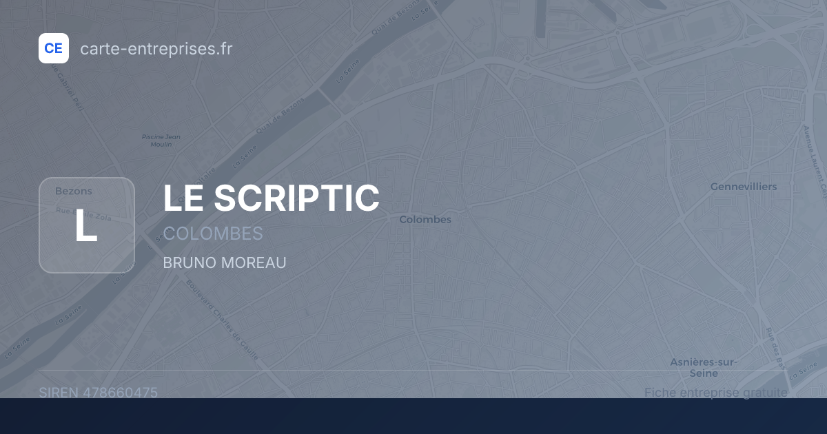 LE SCRIPTIC — 478660475 — fiche entreprise