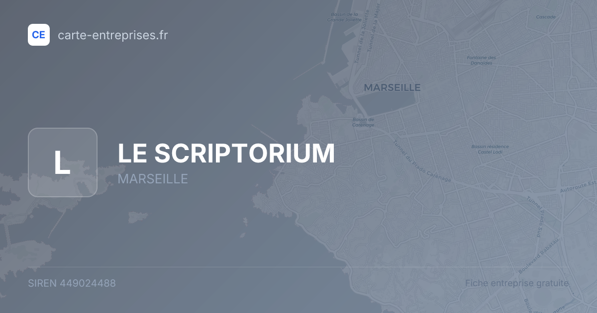 LE SCRIPTORIUM — 449024488 — fiche entreprise