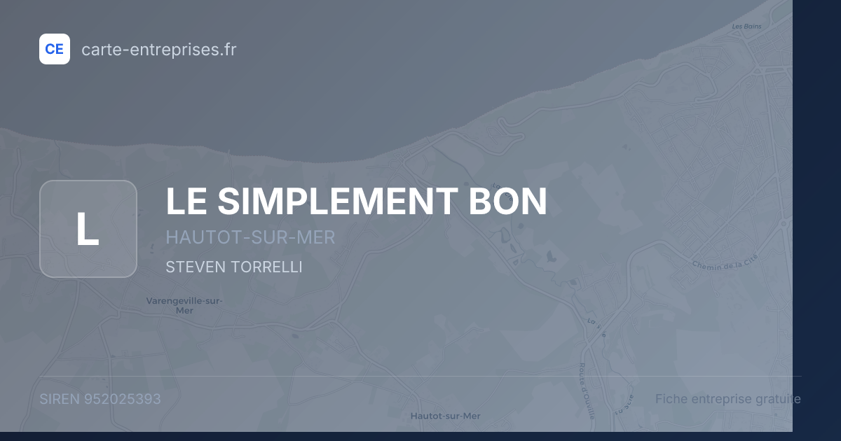 LE SIMPLEMENT BON — 952025393 — fiche entreprise