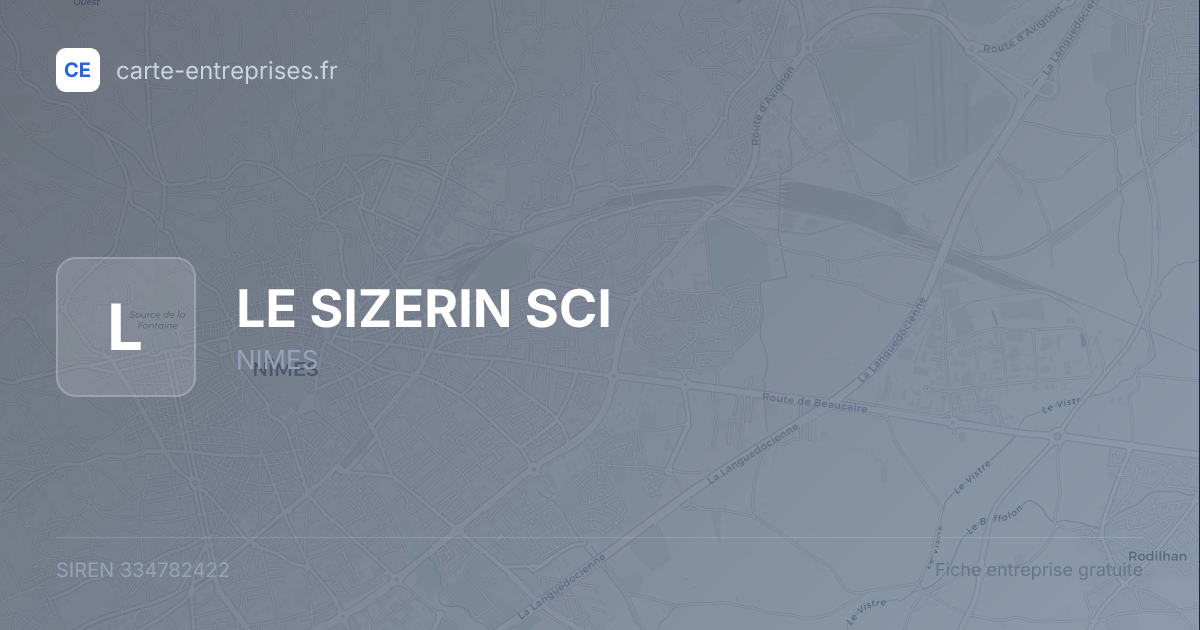 LE SIZERIN SCI — 334782422 — fiche entreprise