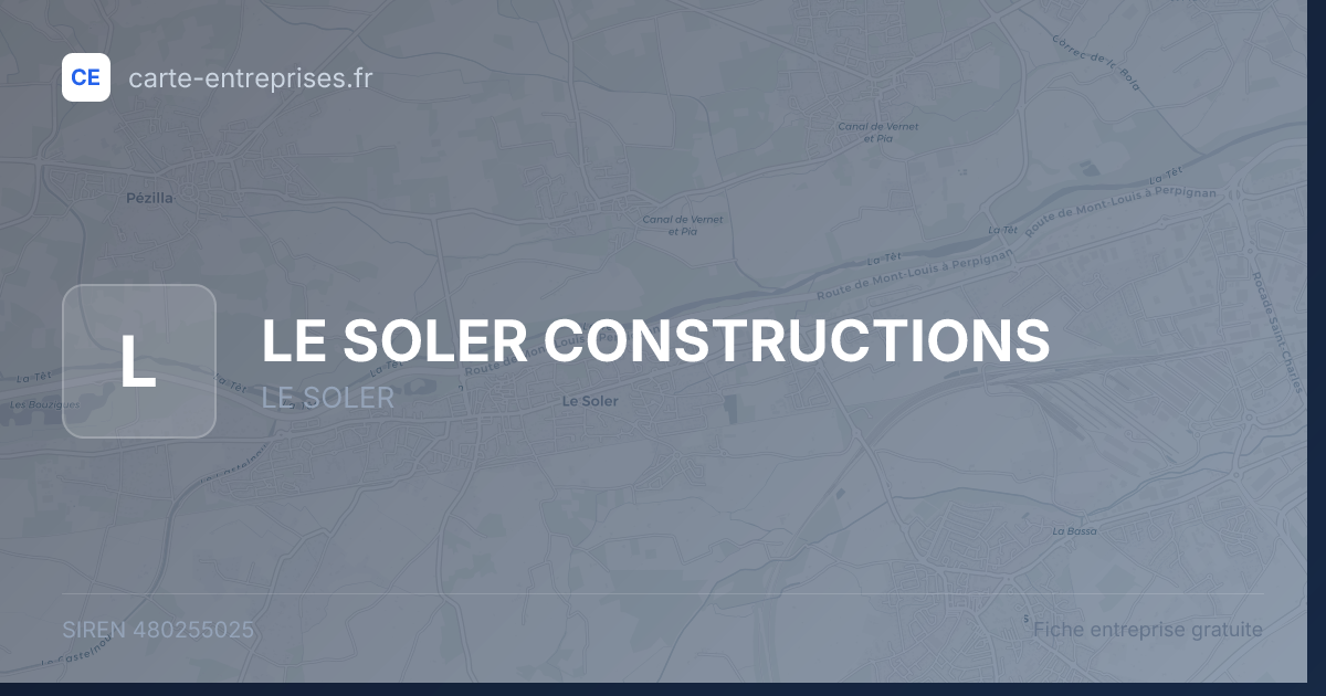 LE SOLER CONSTRUCTIONS — 480255025 — fiche entreprise