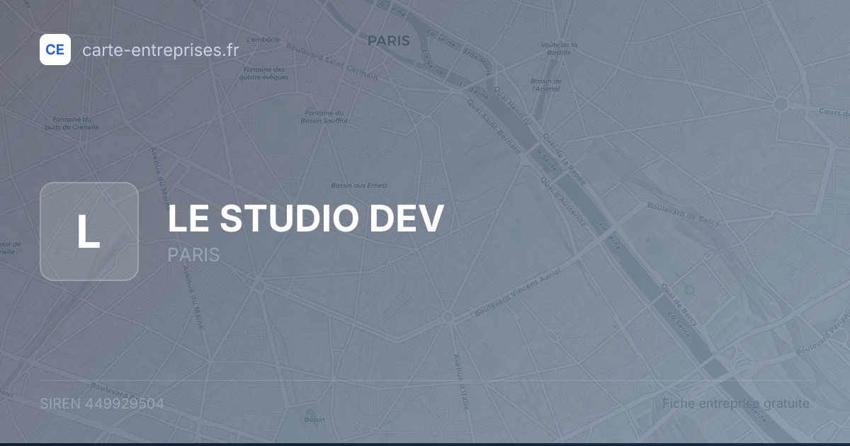LE STUDIO DEV — 449929504 — fiche entreprise