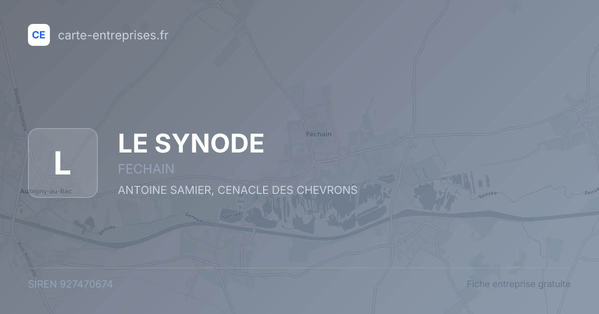 LE SYNODE — 927470674 — fiche entreprise