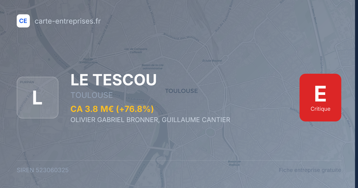 LE TESCOU — 523060325 — fiche entreprise