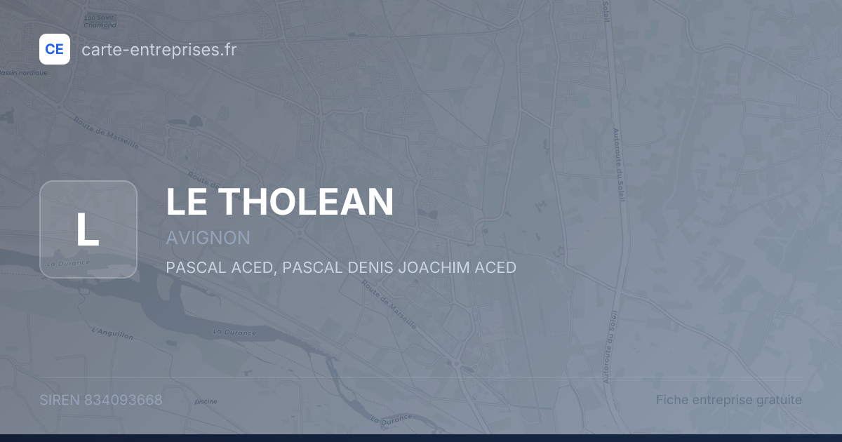 LE THOLEAN — 834093668 — fiche entreprise