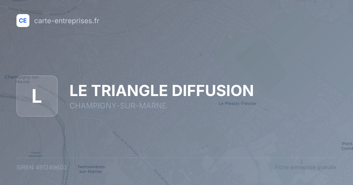 LE TRIANGLE DIFFUSION — 491249603 — fiche entreprise