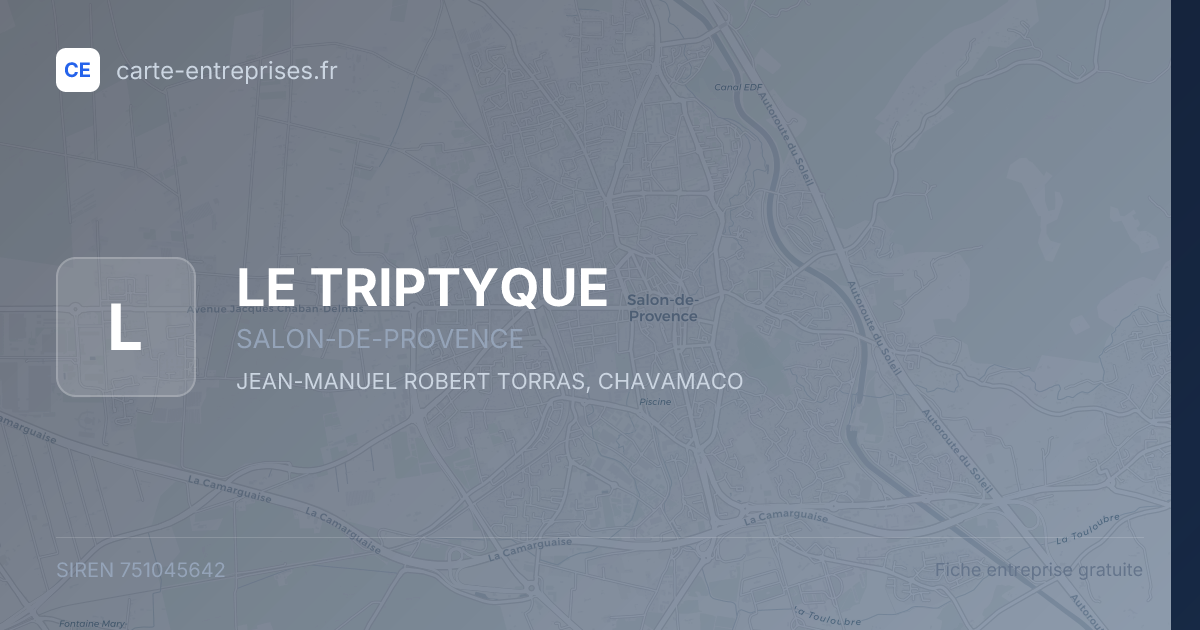 LE TRIPTYQUE — 751045642 — fiche entreprise