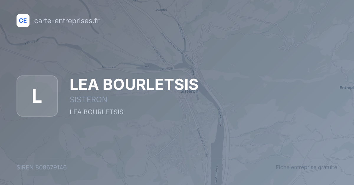 LEA BOURLETSIS — 808679146 — fiche entreprise