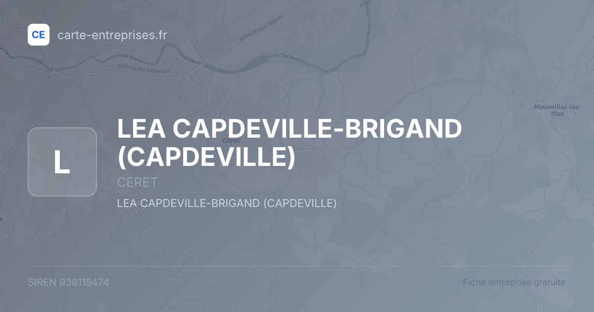 LEA CAPDEVILLE-BRIGAND (CAPDEVILLE) — 938115474 — fiche entreprise
