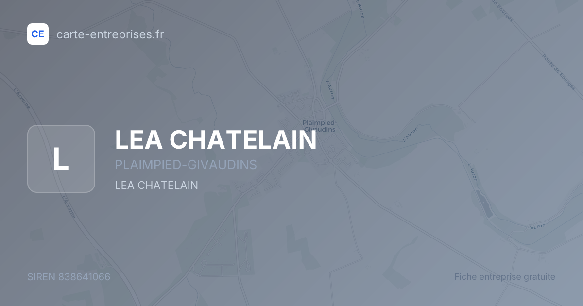 LEA CHATELAIN — 838641066 — fiche entreprise