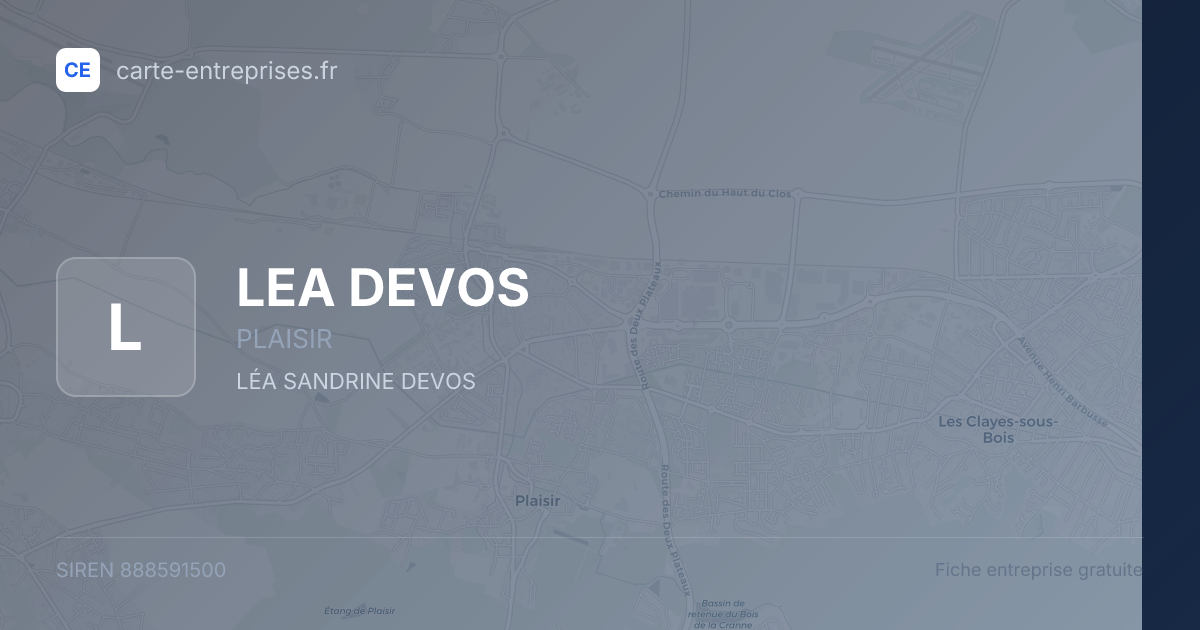 LEA DEVOS — 888591500 — fiche entreprise