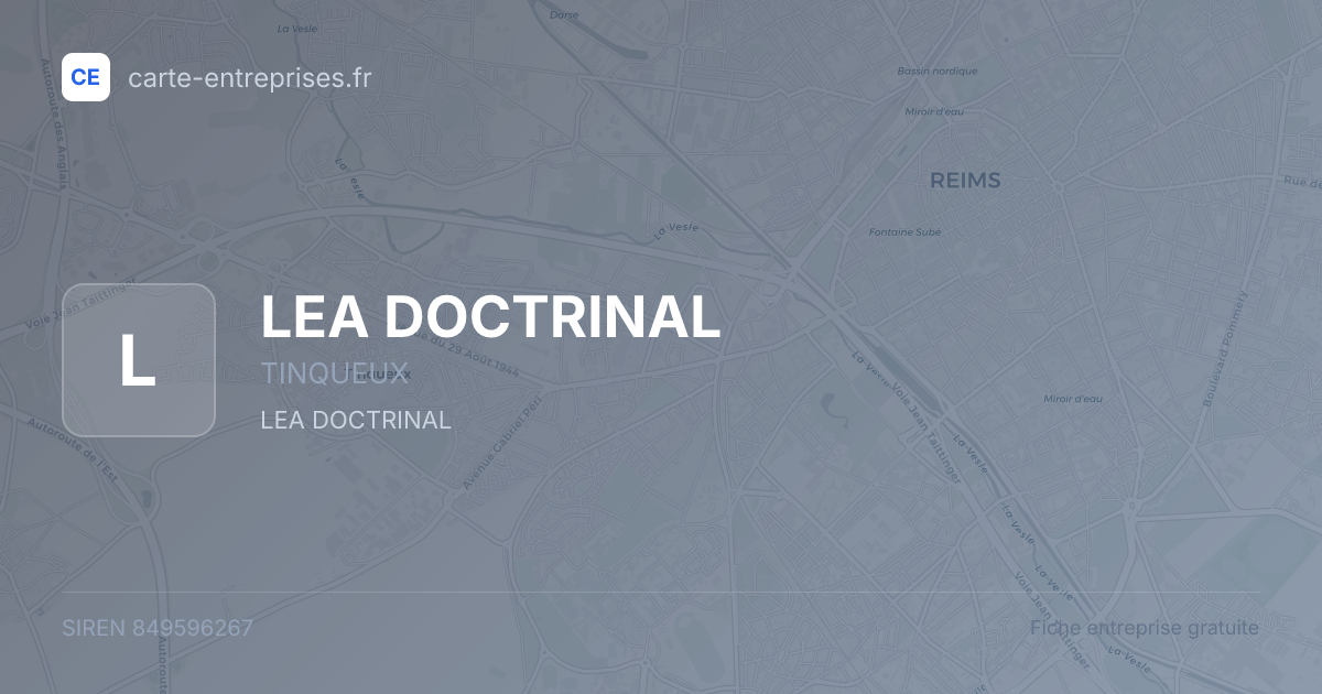 LEA DOCTRINAL — 849596267 — fiche entreprise