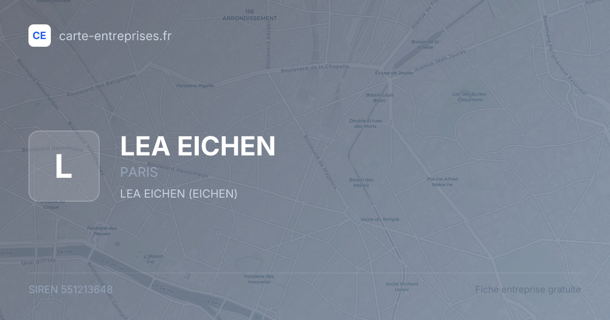 LEA EICHEN — 551213648 — fiche entreprise
