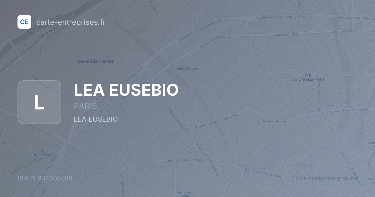 LEA EUSEBIO — 904008588 — fiche entreprise