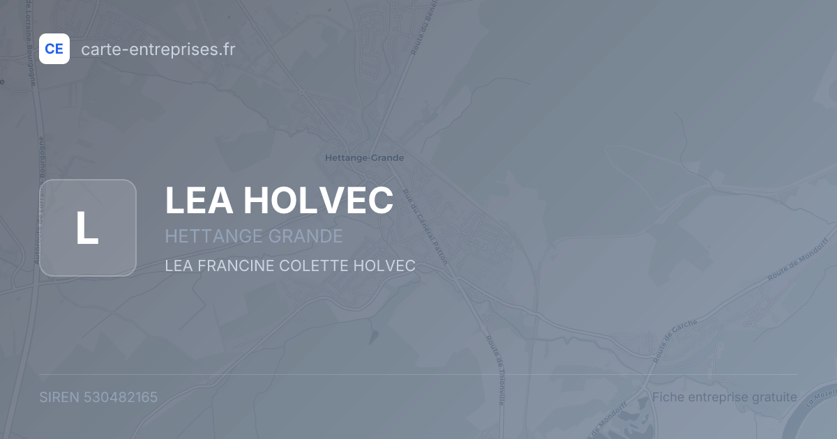 LEA HOLVEC — 530482165 — fiche entreprise