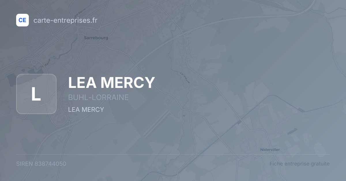 LEA MERCY — 838744050 — fiche entreprise