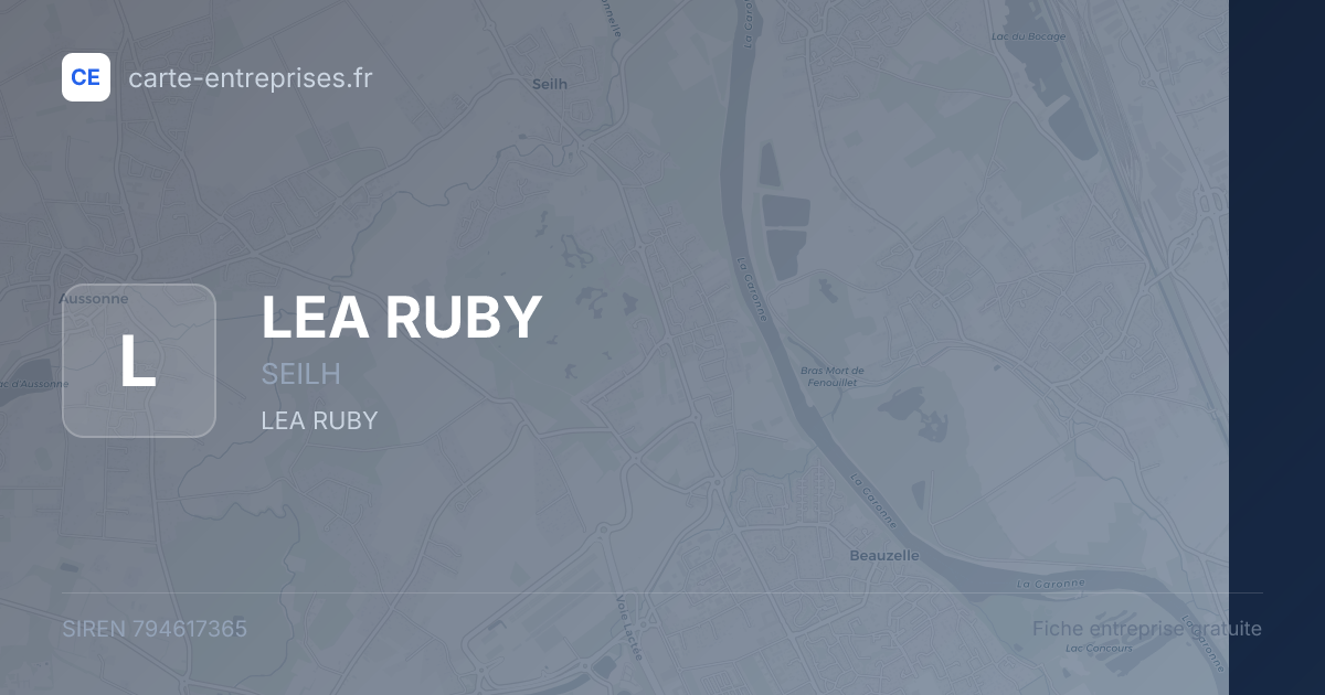 LEA RUBY — 794617365 — fiche entreprise