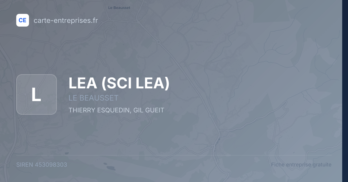 LEA (SCI LEA) — 453098303 — fiche entreprise