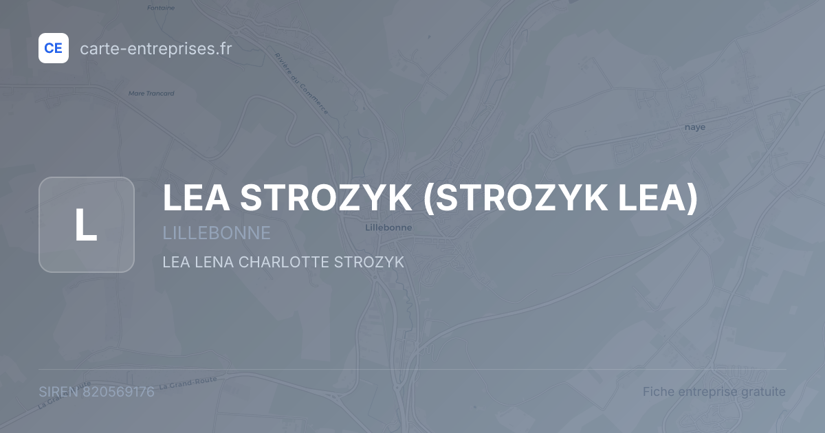 LEA STROZYK (STROZYK LEA) — 820569176 — fiche entreprise