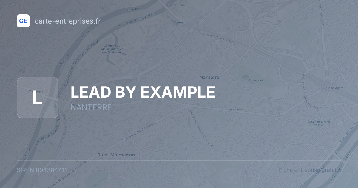 LEAD BY EXAMPLE — 894384411 — fiche entreprise