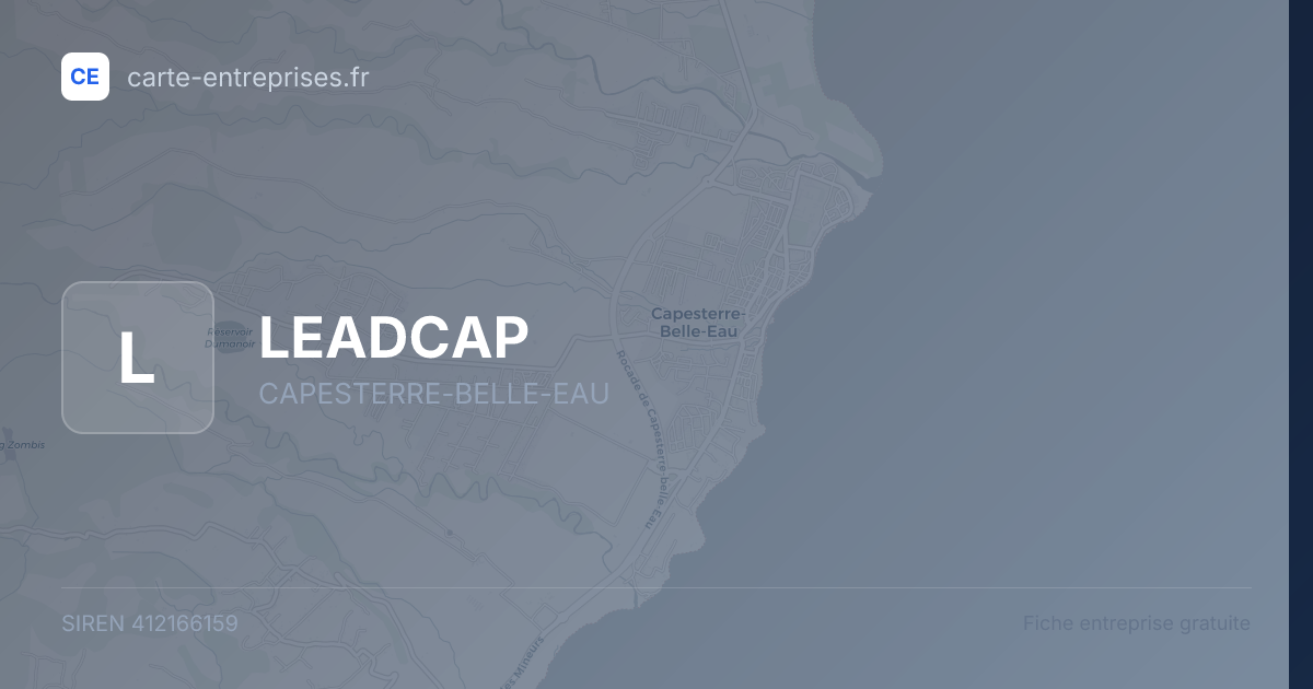 LEADCAP — 412166159 — fiche entreprise