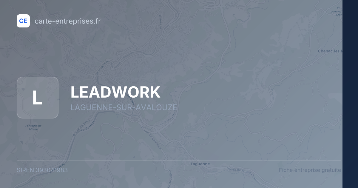 LEADWORK — 393041983 — fiche entreprise